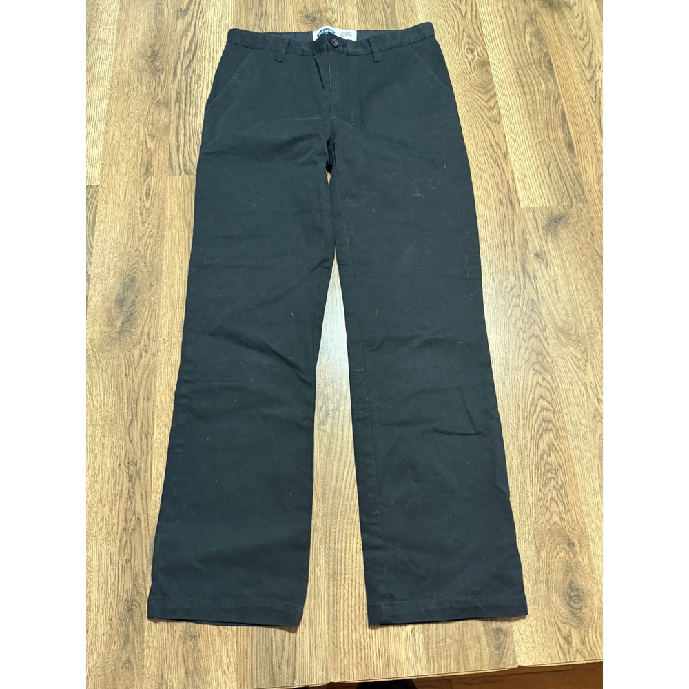 Old Navy Jeans Youth Boys Size 12 Black Denim Straight Pants Built in Flex